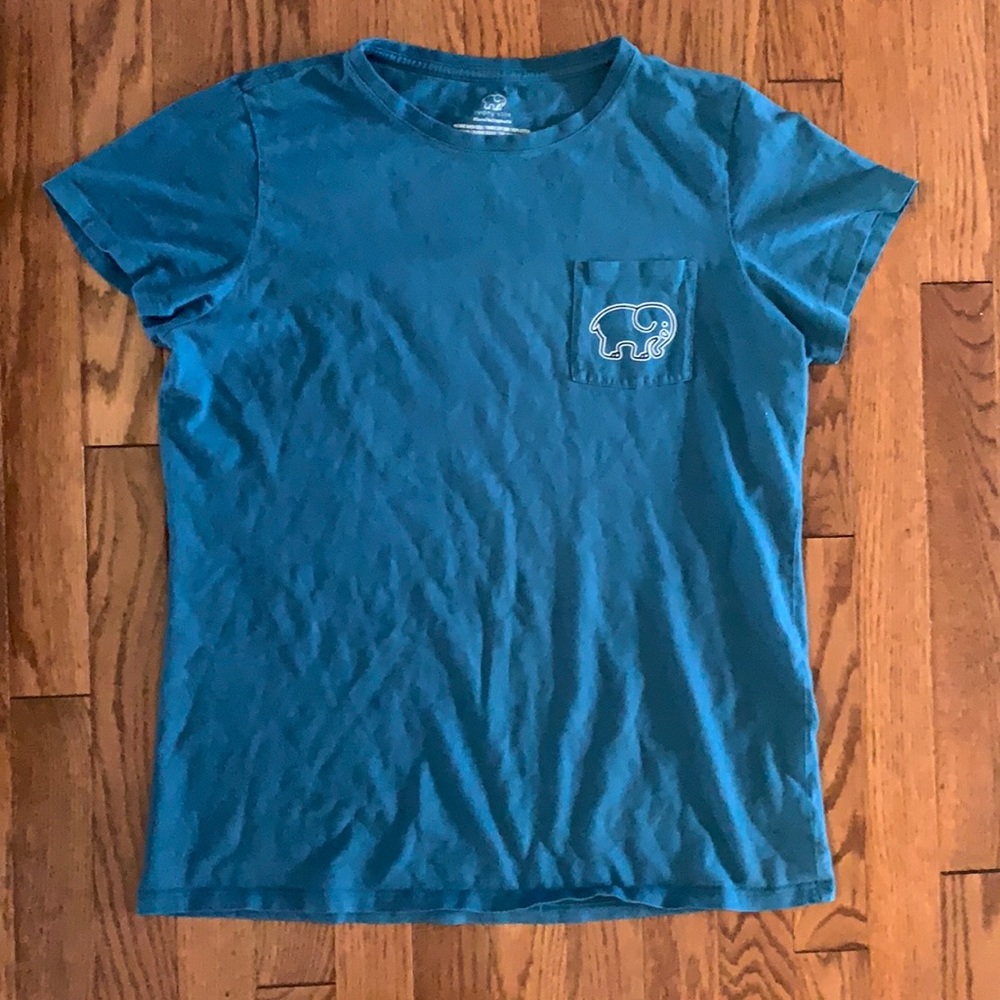 teal ivory ella tee with front pocket